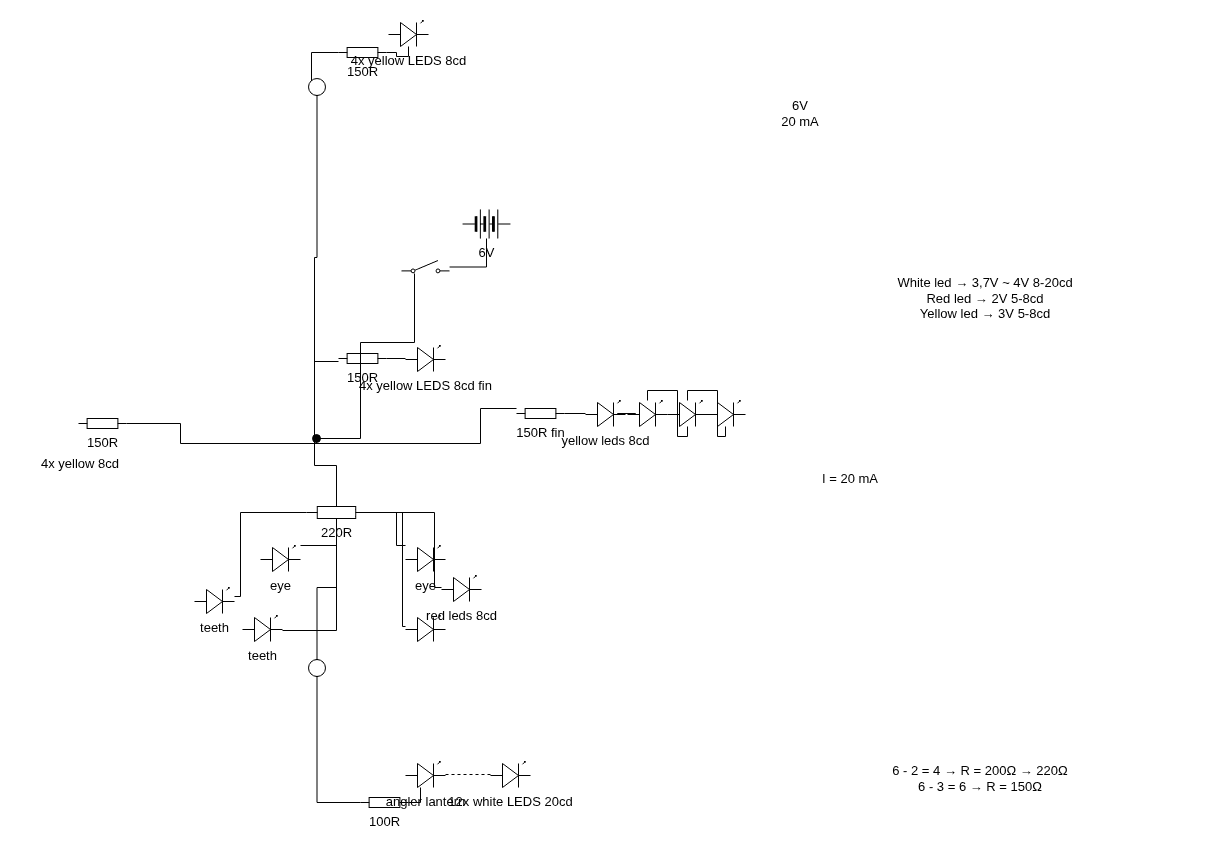 The same led circuit as an editable diagram